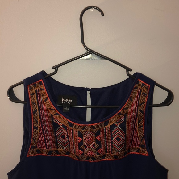 Navy blue tank-top dress! Beautiful color! - Picture 3 of 3